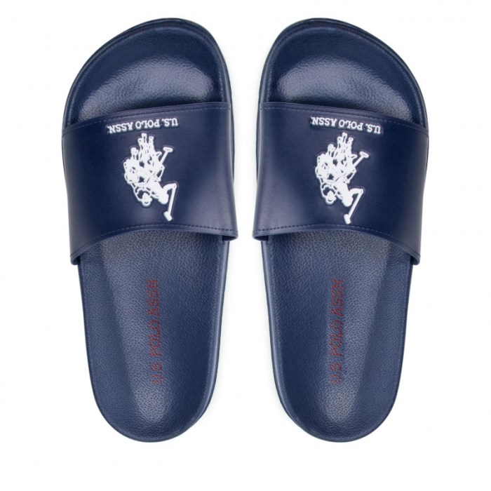 Ανδρικές Σαγιονάρες μπλε Us Polo Assn Pool Slides Καουτσούκ
