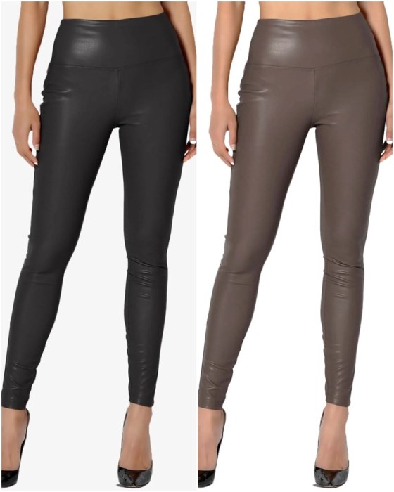 Ψηλόμεσο Κολάν δερματίνη Shapewear Eco-Leather full elastic