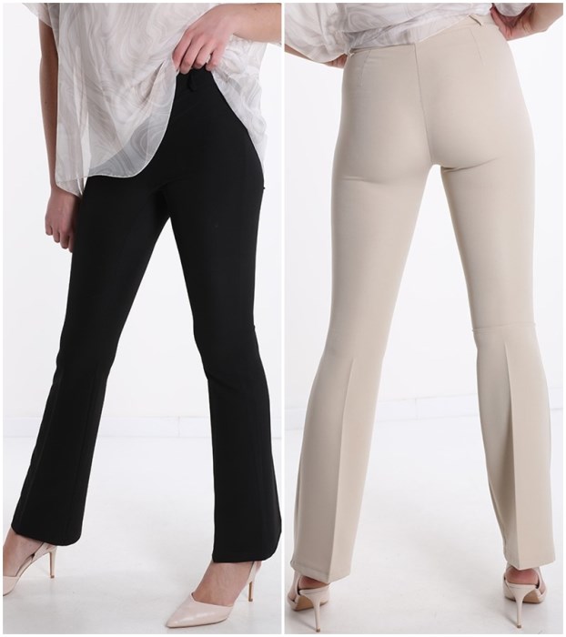 Παντελόνι κολάν με τελείωμα σε ελαφριά καμπάνα