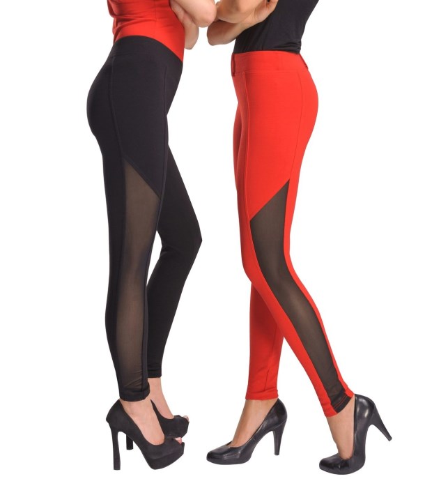 Παντελόνι κολάν PUSH-UP super elastic με διαφάνεια