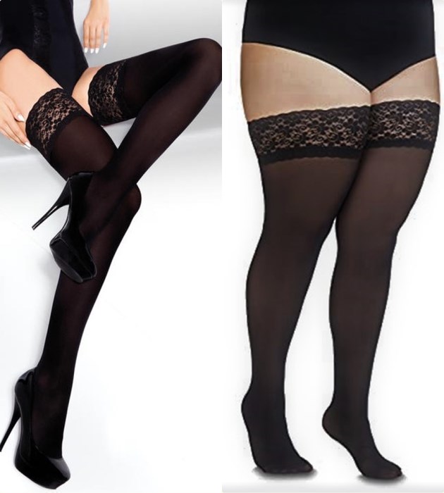 Κάλτσα με σιλικόνη 60den Opaque διαθέσιμη και σε PLUS SIZE