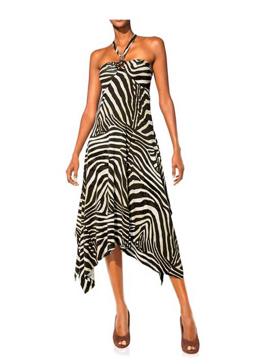 Φόρεμα ασύμμετρο animal print-BODY SHAPING
