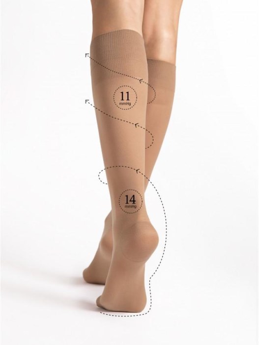 Κάλτσες Κάτω Γόνατος 30den Διαβαθμισμένης Συμπίεσης 11-14 mmHg 