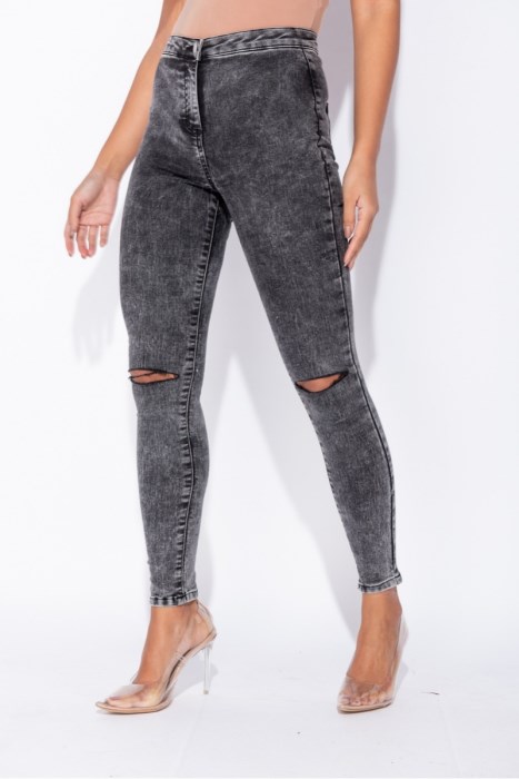 Γυναικείο παντελόνι skinny Τζιν ψηλόμεσο συσφικτικό